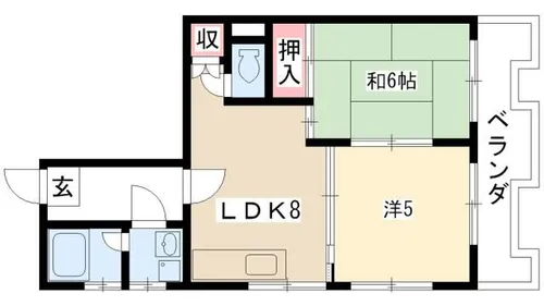 中村パークビル【503号室】の間取り
