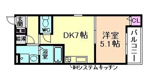 大阪府吹田市南吹田5丁目【アパート】の間取り