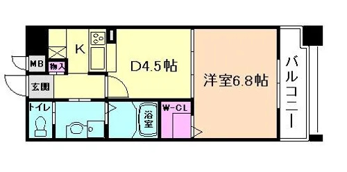 大阪府大阪市淀川区東三国5丁目【マンション】の間取り
