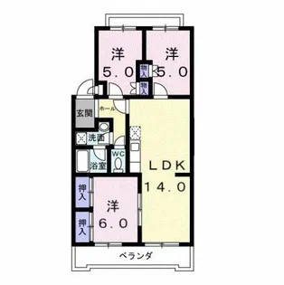 ヴィラオオワキ【3階】の間取り