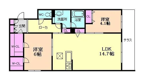 大阪府吹田市垂水町1丁目【マンション】の間取り