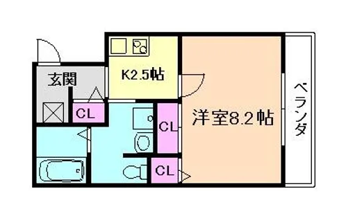 大阪府吹田市千里山竹園1丁目【マンション】の間取り