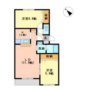 イシラバス藻岩【1階】の間取り