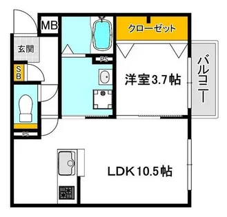 大阪府吹田市泉町1丁目【アパート】の間取り