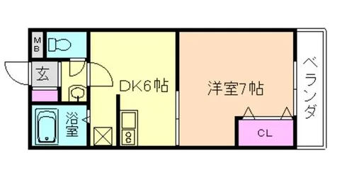 大阪府豊中市庄内西町5丁目【マンション】の間取り