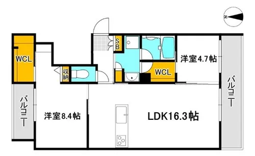 大阪府吹田市垂水町1丁目【マンション】の間取り