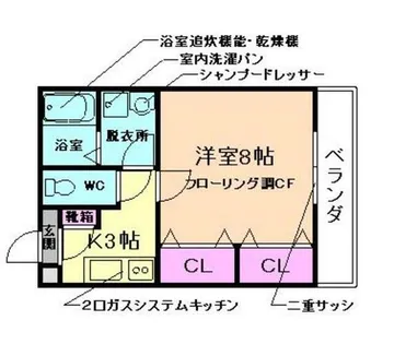 大阪府豊中市岡町南1丁目【アパート】の間取り