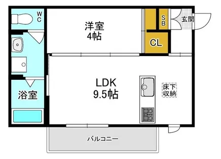 大阪府吹田市西の庄町【マンション】の間取り
