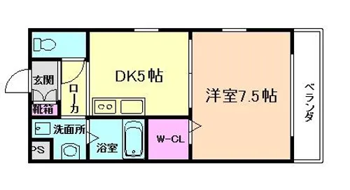 大阪府豊中市寺内1丁目【マンション】の間取り