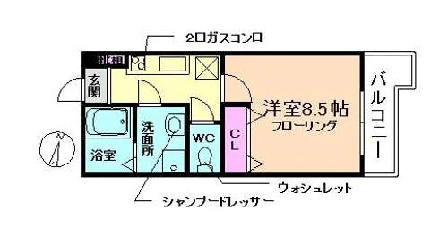 大阪府豊中市曽根西町3丁目【アパート】の間取り