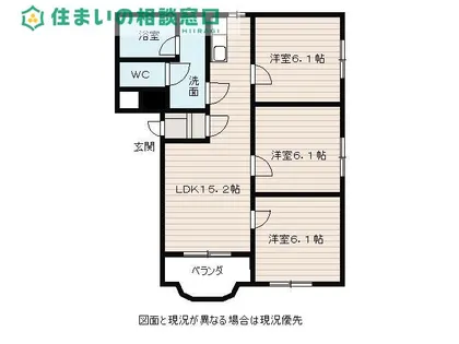 愛知県西尾市米津町雨堀【マンション】の間取り