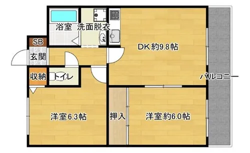 大阪府大阪市東淀川区大桐4丁目【マンション】の間取り