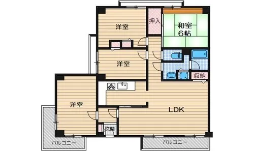ラジュニール春日丘【5階】の間取り