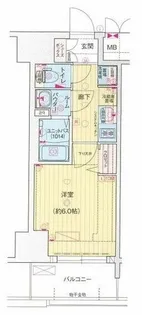 プレサンスOSAKA東中本エシデル【9階】の間取り