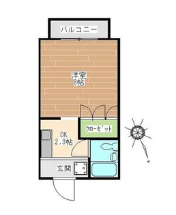 オレンジハウス【202号室】の間取り