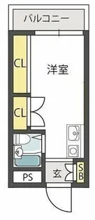 大国町池田マンション【10階】の間取り