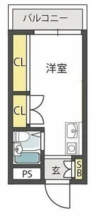 大国町池田マンション【9階】の間取り
