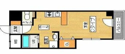 レジェンドール堺筋本町【3階】の間取り