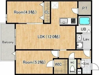 ジーメゾン清須エルシア【2階】の間取り