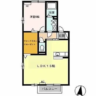 アメニティ・スリーオーB棟【202号室】の間取り