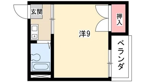 打出コーポ【101号室】の間取り