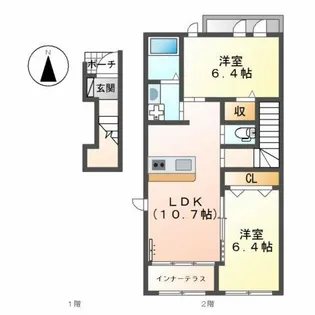 リヤン【2階】の間取り