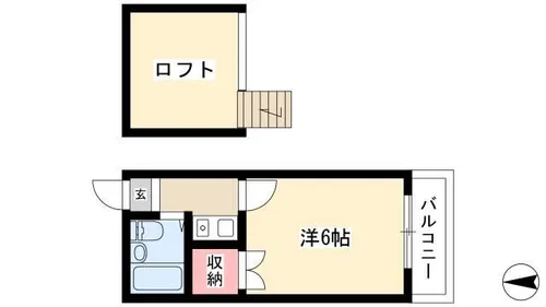 リエート打中【205号室】の間取り
