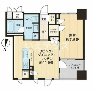 ザ・ライオンズ神戸ハーバーランド【14階】の間取り