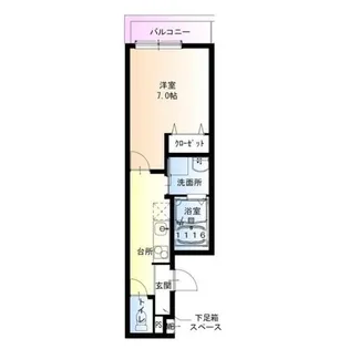 大阪府大阪市平野区長吉長原4丁目【アパート】の間取り