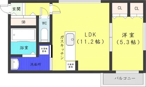セルバテール琴似【4階】の間取り
