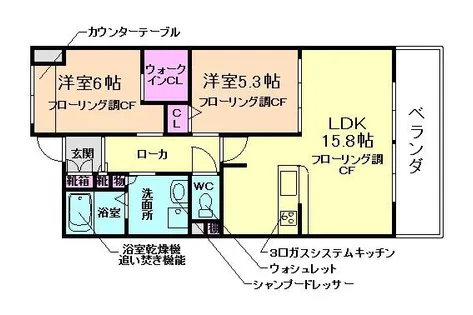 大阪府豊中市新千里西町2丁目【マンション】の間取り