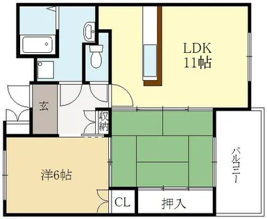 JP京都向島レジデンス【208号室】の間取り
