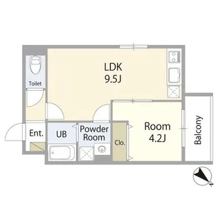 大阪府大阪市平野区平野市町3丁目【アパート】の間取り