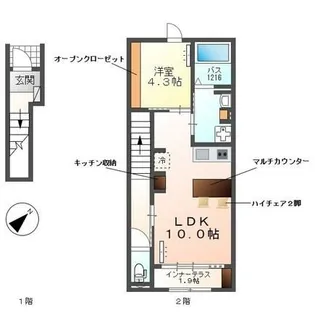 Famille Haneka C【2階】の間取り