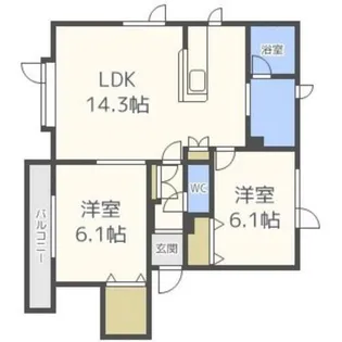 マルシメ64 A棟【2階】の間取り