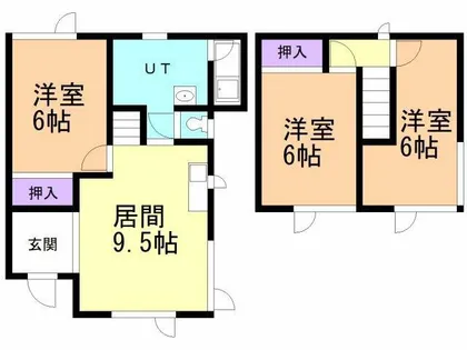 北海道室蘭市港北町1丁目【一戸建】の間取り