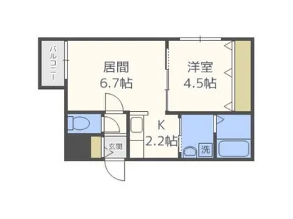 Wynn学園前【3階】の間取り