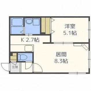 グランメール北20条【4階】の間取り