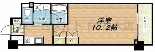 アクシオ梅田東【7階】の間取り