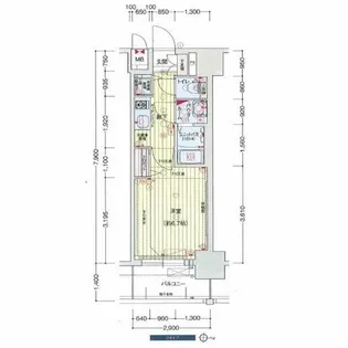 プレサンス名古屋STATIONルミアス【11階】の間取り