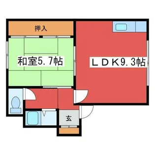 二条コーポ【2階】の間取り