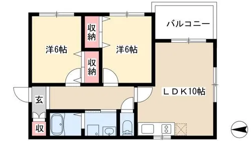 ペイサージュ【102号室】の間取り