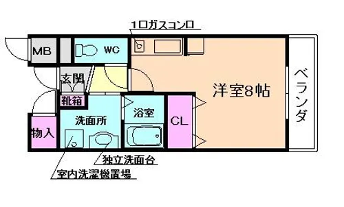 大阪府豊中市穂積1丁目【マンション】の間取り