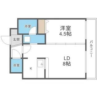 マリオン桑園【4階】の間取り