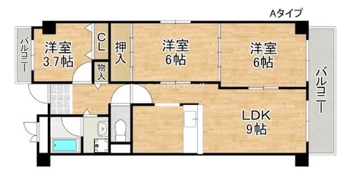 エイト貝塚【1階】の間取り
