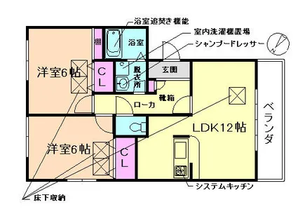 大阪府豊中市栗ケ丘町【マンション】の間取り