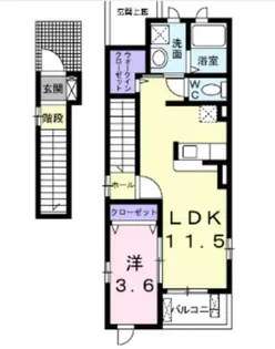 バ-ミィ・ハウスSⅡ【2階】の間取り