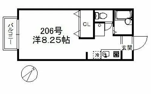 アーバン高宮【2階】の間取り