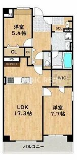 グランデ東雲【4階】の間取り