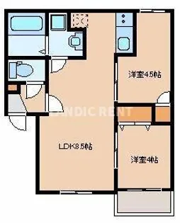 Luana姪浜【3階】の間取り